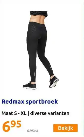 Action Redmax sportbroek aanbieding