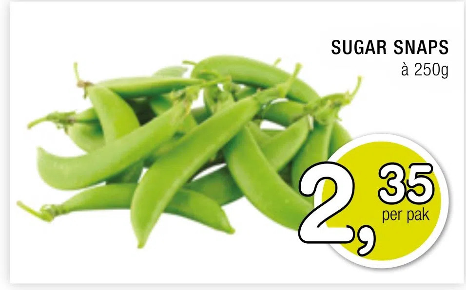 Sugar snaps à 250g aanbieding bij Amazing Oriëntal