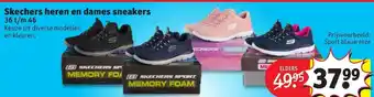 Kruidvat Skechers Heren en damessneakers mt. 36-46 aanbieding