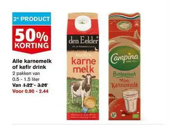 Hoogvliet Alle karnemelk of kefir drink aanbieding