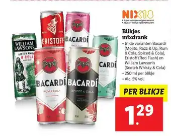 Lidl Blikjes mixdrank aanbieding