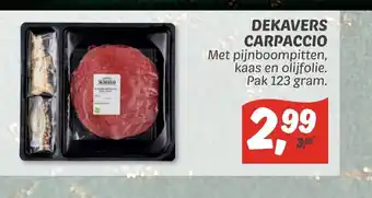 Dekamarkt Dekavers Carpaccio pak 123 gram aanbieding