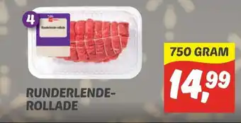 Dekamarkt Runderlende-rollade 750 gram aanbieding