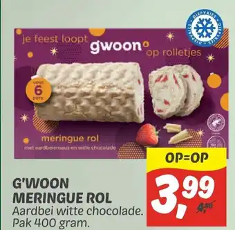 Dekamarkt G'woon meringue rol 400 gram aanbieding