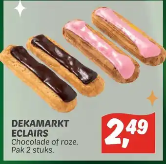 Dekamarkt Eclairs 2 stuks aanbieding