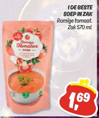 Dekamarkt 1 de Beste soep in zak 570 ml aanbieding