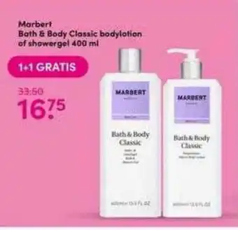 Drogisterij Visser Marbert bath & body classic bodylotion of showergel aanbieding