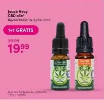 Drogisterij Visser Jacob hooy cbd olie aanbieding