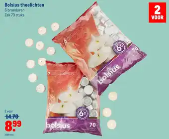 Makro Bolsius theelichten aanbieding