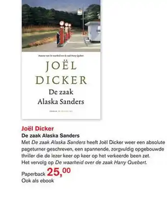 Libris Joël dicker de zaak alaska sanders aanbieding