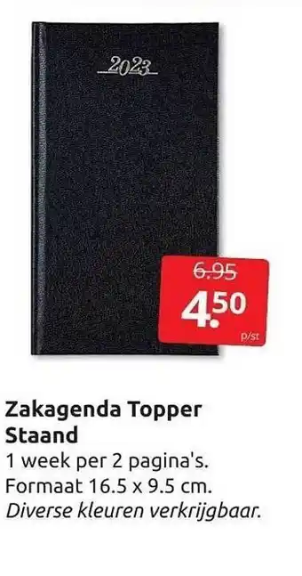 Boekenvoordeel Zakagenda topper staand aanbieding