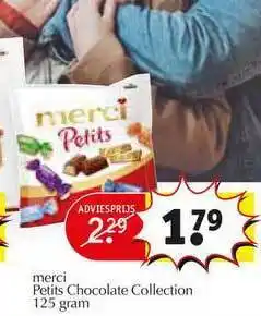 Kruidvat Merci petits chocolate collection 125 gram aanbieding