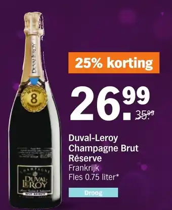 Albert Heijn Duval-leroy champagne brut reserve aanbieding