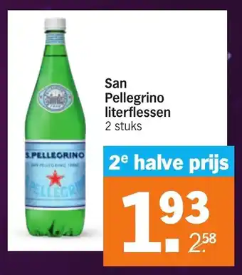 Albert Heijn San pellegrino literflessen 2 stuks aanbieding