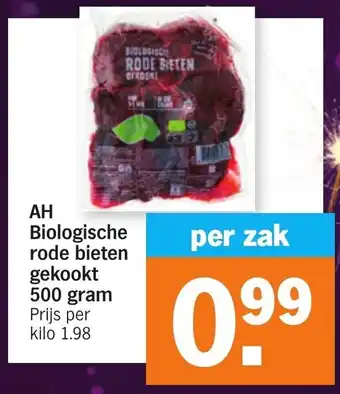 Albert Heijn AH biologische rode bieten gekookt 500g aanbieding