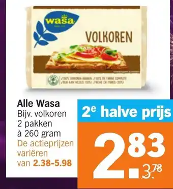 Albert Heijn Alle wasa 260g aanbieding