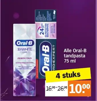 Albert Heijn Alle oral-b tandpasta 75ml aanbieding