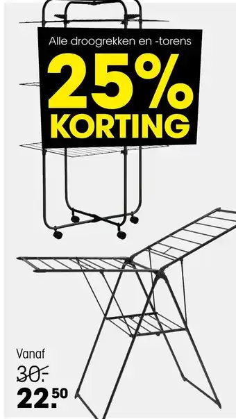 Kwantum alle droogrekken en -torens aanbieding