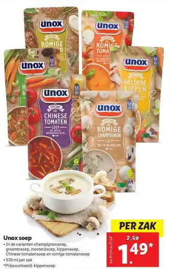 Lidl Unox Soep aanbieding