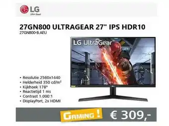 ITPRODEALS LG 27GN800 Ultragear 27 aanbieding