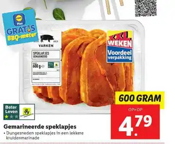 Lidl Gemarineerde Speklapjes 600g aanbieding