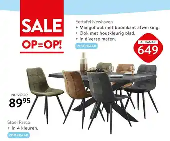 Profijt Meubel Stoel Pasco Of Eettafel Newhaven aanbieding