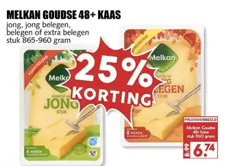 MCD Supermarkt Melkan Goudse 48+ Kaas Jong, Jong Belegen, Belegen Of Extra Belegen 25% Korting 960g aanbieding