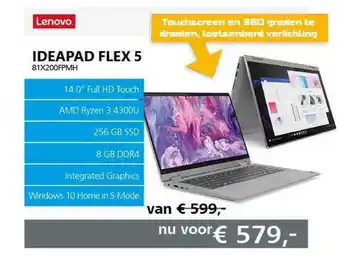 ITPRODEALS Lenovo Ideapad Flex 5 81X200FPMH Laptop aanbieding