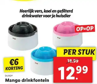 Lidl Duvo® Mango Drinkfontein €6 Korting aanbieding