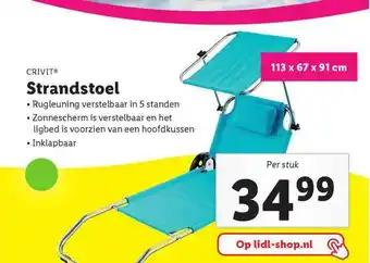 Lidl Crivit® Strandstoel aanbieding