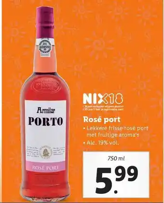 Lidl Armilar Rosé Port aanbieding