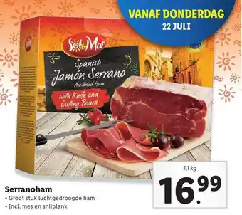 Lidl Sol&Mar Serranoham aanbieding