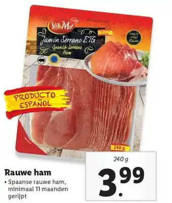 Lidl Sol&Mar Rauwe Ham aanbieding