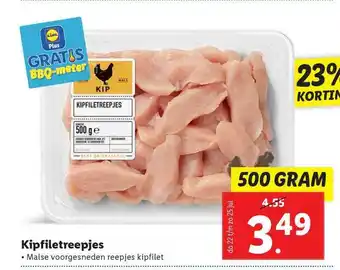 Lidl Kipfiletreepjes 23% Korting aanbieding