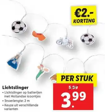 Lidl Lichtslinger €2.- Korting aanbieding