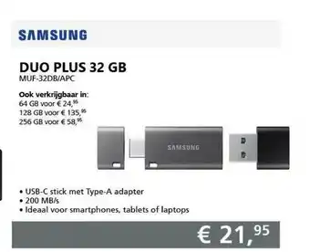 ITPRODEALS Samsung Duo Plus 32 GB MU-32DB-APC aanbieding