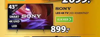 Expert Sony LED 4K TV KD-43X89KPAEP 43" 109 cm aanbieding