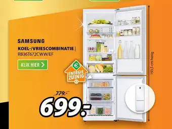 Expert Samsung Koel-/Vriescombinatie RB36T672CWW/EF 193,5 cm hog aanbieding