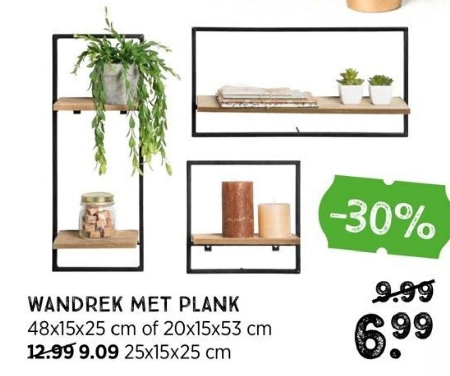 Wandrek met plank aanbieding bij Xenos