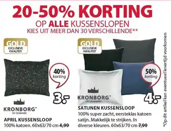 Jysk Op alle kussenslopen aanbieding