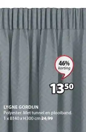 Jysk LYGNE GORDIJN aanbieding