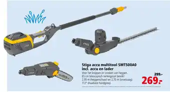 Welkoop Stiga accu multitool SMT500A0 incl. accu en lader aanbieding