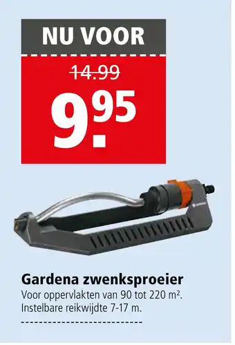 Welkoop Gardena zwenksproeier aanbieding