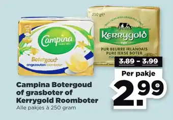 PLUS Campina botergoud of grasboter of kerrygold roomboter aanbieding