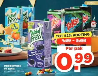 PLUS Dubbelfrisss of taksi aanbieding