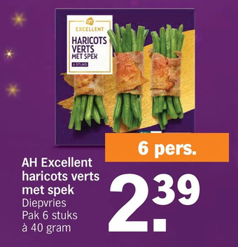 Albert Heijn Ah excellent haricots verts met spek aanbieding
