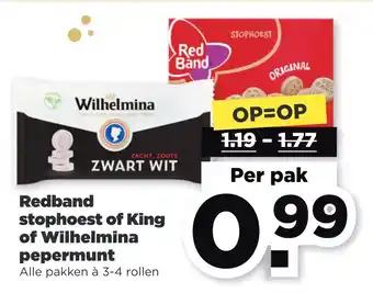 PLUS Redband stophoest of king of wilhelmina pepermunt aanbieding