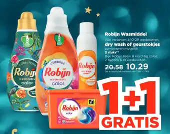 PLUS Robijn wasmiddel dry wash of geurstokjes aanbieding