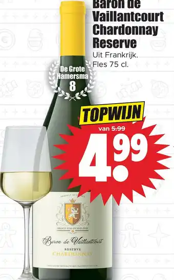 Dirk Baron de vaillantcourt chardonnay reserve aanbieding