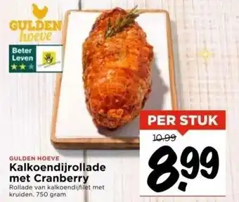 Vomar Voordeelmarkt Kalkoendijrollade met cranberry aanbieding